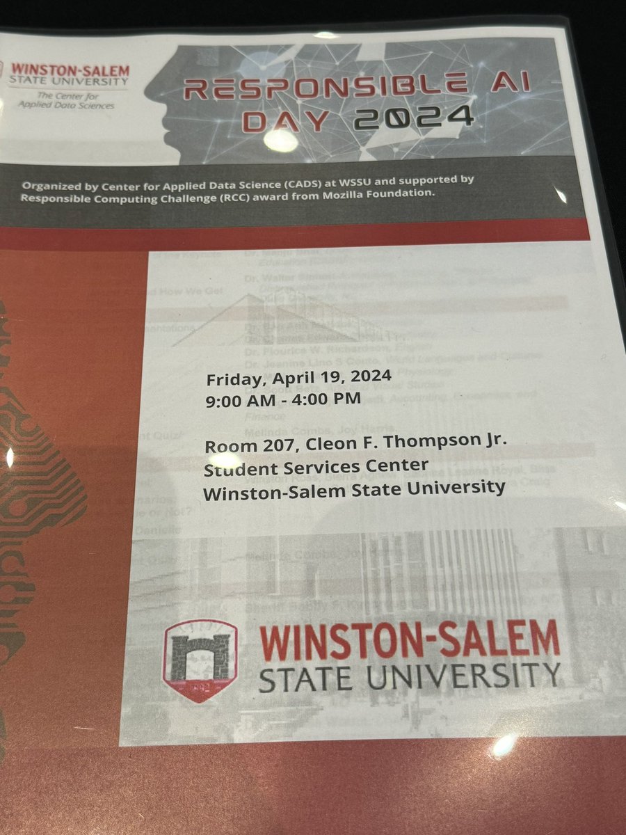 DrAntGraham's tweet photo. @WSSURAMS continues to advance equity and upward mobility as we host “Responsible AI Day 2024” with keynote speaker Walter Sinott-Armstrong from @DukeU. We thank @mozilla Foundation for supporting this great work led by Dr. Debzani Deb through our Center for Applied Data Science. https://t.co/nFIqIJz3w8