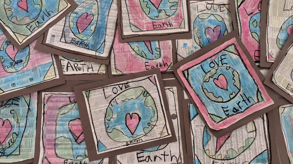 Earth Day Art at Meadowbrook! #EarthDay #EarthDay2024 #kidart #schoolart
