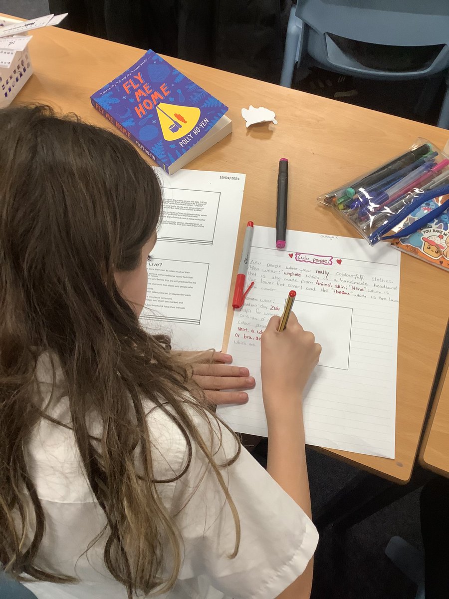 Working hard creating some super fact files about the Zulu tribe. #UnityDay #SMSCatOrchard <a href="/OrchardPrimaryA/">Orchard Primary</a>