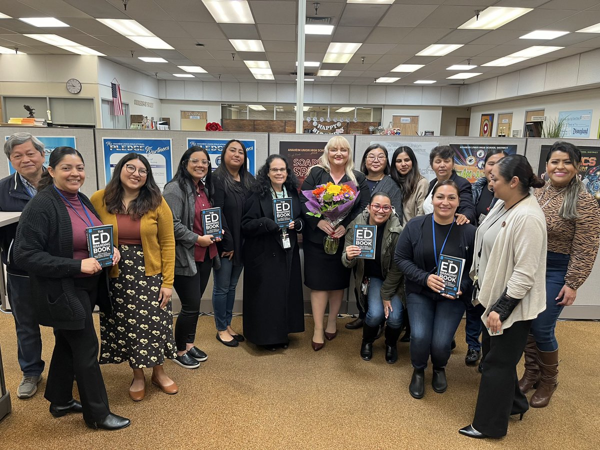 Thanks to my Anaheim Union High School District Plurilingual Services Team for surprising me this week by celebrating the release of The #EdBranding Book. I am so fortunate to work with such thoughtful, kind humans who “encourage the heart!” #UnlimitedYou