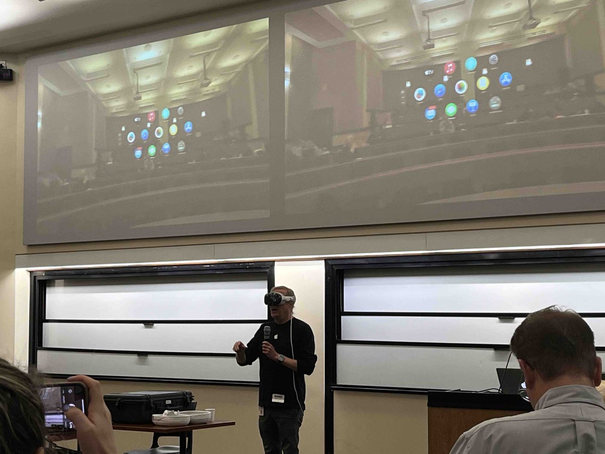 Apple demonstrating Apple Vision Pro during April Member Meeting at #NJECC