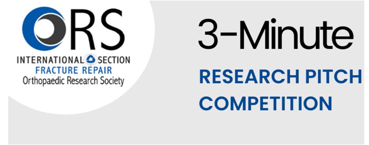 Join us for the virtual ORS ISFR 2024 Research Pitch Competition that will be held Wednesday, June 26, 2024 from 12 – 1:30 pm CST LIVE via Zoom! Submit your graphical abstract by June 5, 2024. Abstract portal will be live starting next week! #fracturefriday @ORSsociety