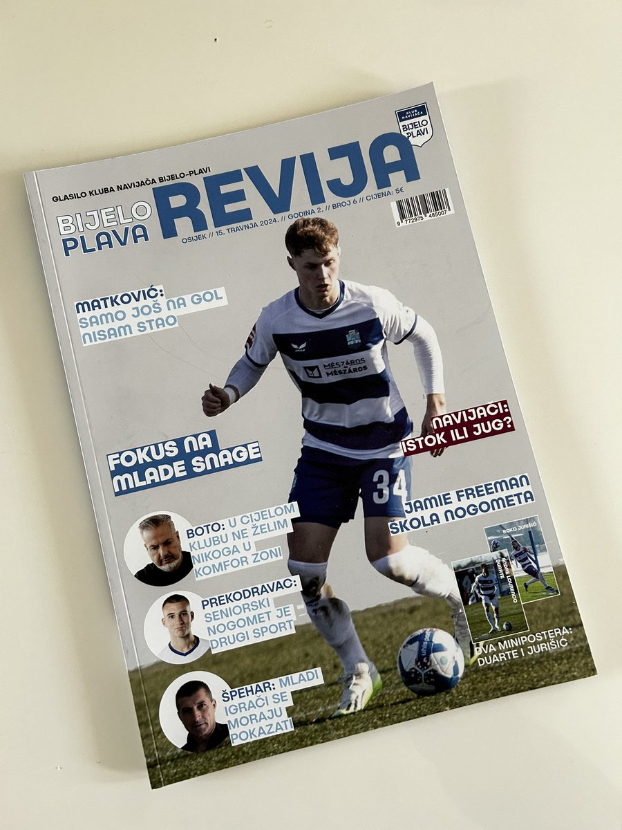 Nova Bijelo-plava revija! Na kioscima idući tjedan, a već dostupno u fan shopu NK Osijeka.#nkosijek