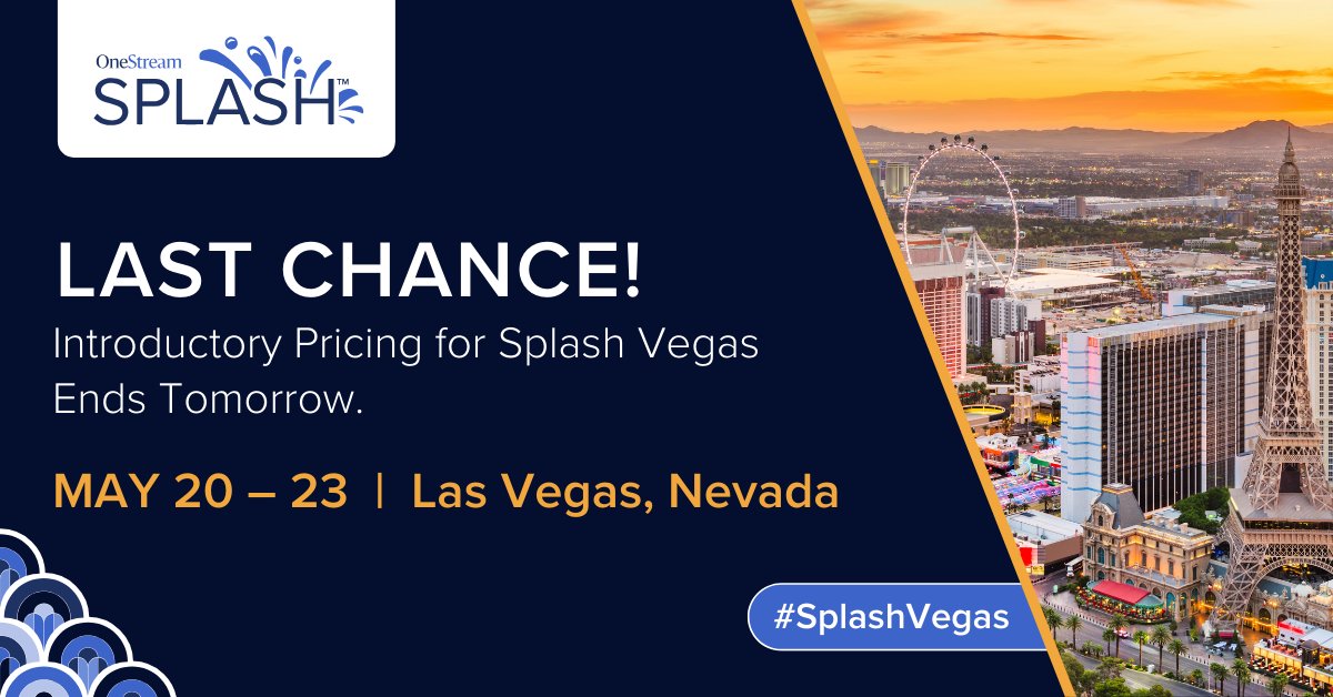 #SplashVegas early bird pricing ends soon! Splash has more than 70 breakout sessions, hands-on demonstrations, workshops and networking centered around the future of modern finance! Sign up today: hubs.li/Q02spPjD0    #FutureOfFinance #Learn #Connect