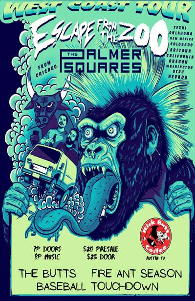 Show Wednesday 4/24 at <a href="/KickButtCoffee/">Kick Butt Coffee</a> with Escape From the Zoo and more.