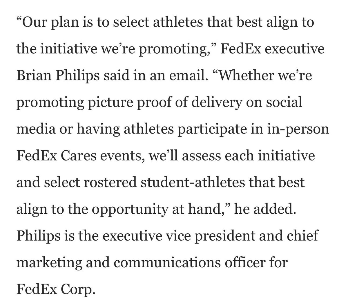 Big news for Memphis’ #NIL efforts. FedEx will spend $5M per year over 5 years on NIL deals with Memphis athletes.