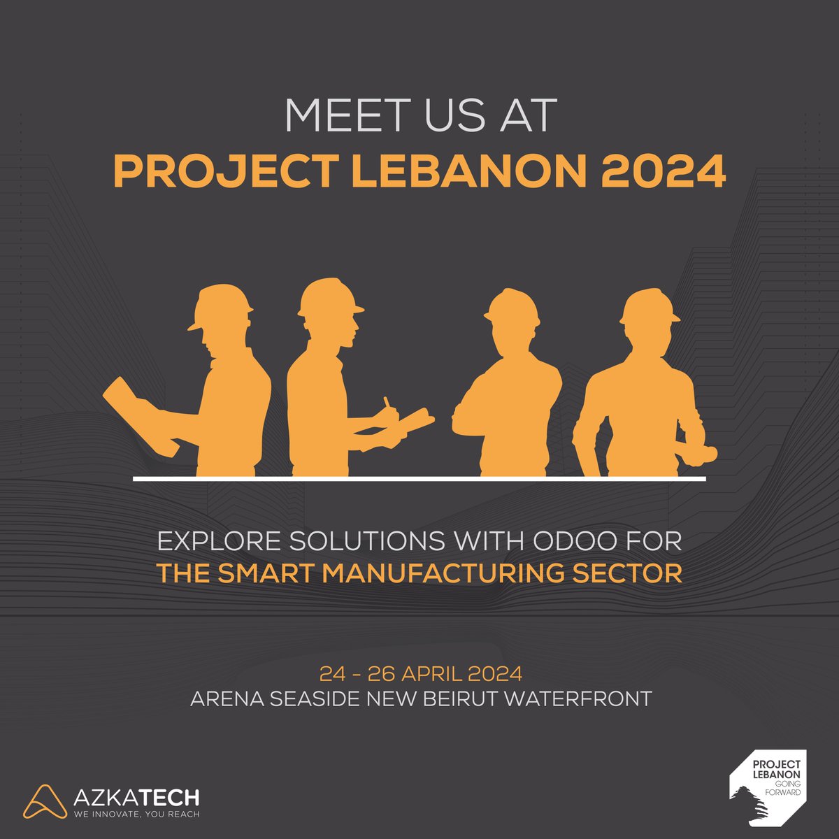 Azkatec's tweet photo. 🌟 Exciting News!

We are thrilled to announce our participation in Project Lebanon 2024. Join us as we showcase innovative solutions with Odoo for the smart manufacturing sector. Save the date and meet us there!

📅 April 24 - 26📍 Beirut, Lebanon.

#ProjectLebanon2024 https://t.co/EOwrF7tkGn