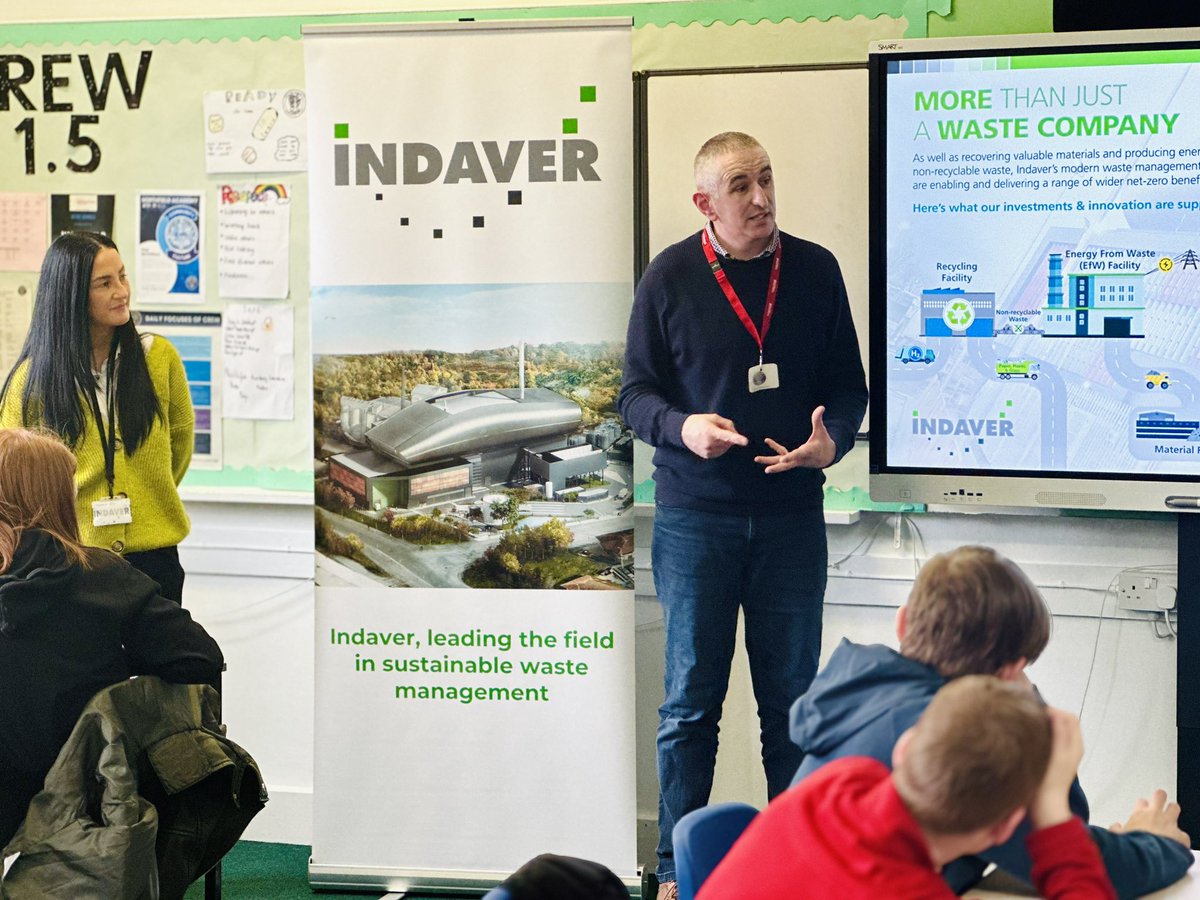 Linking to our sustainability PBL, Martyn from @Indavergroup and Charlie from @NESSnrgProject delivered interesting, interactive sessions for our learners today. Did you know that the bunker at the NESS energy from waste plant is “five giraffes” tall? #Excelerate
