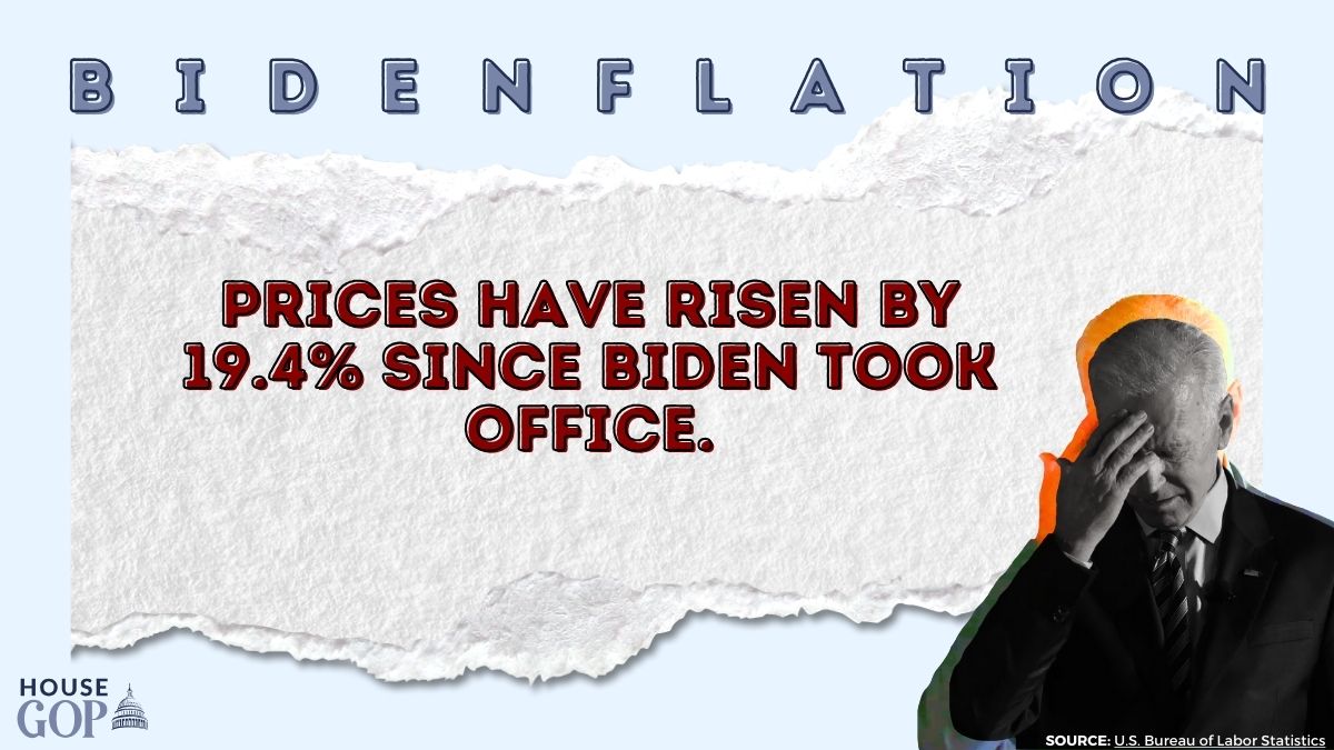 Inflation is up 3.5% over the past year and up 19.4% since Biden took office. From groceries to gas, Americans are paying more for just about everything.