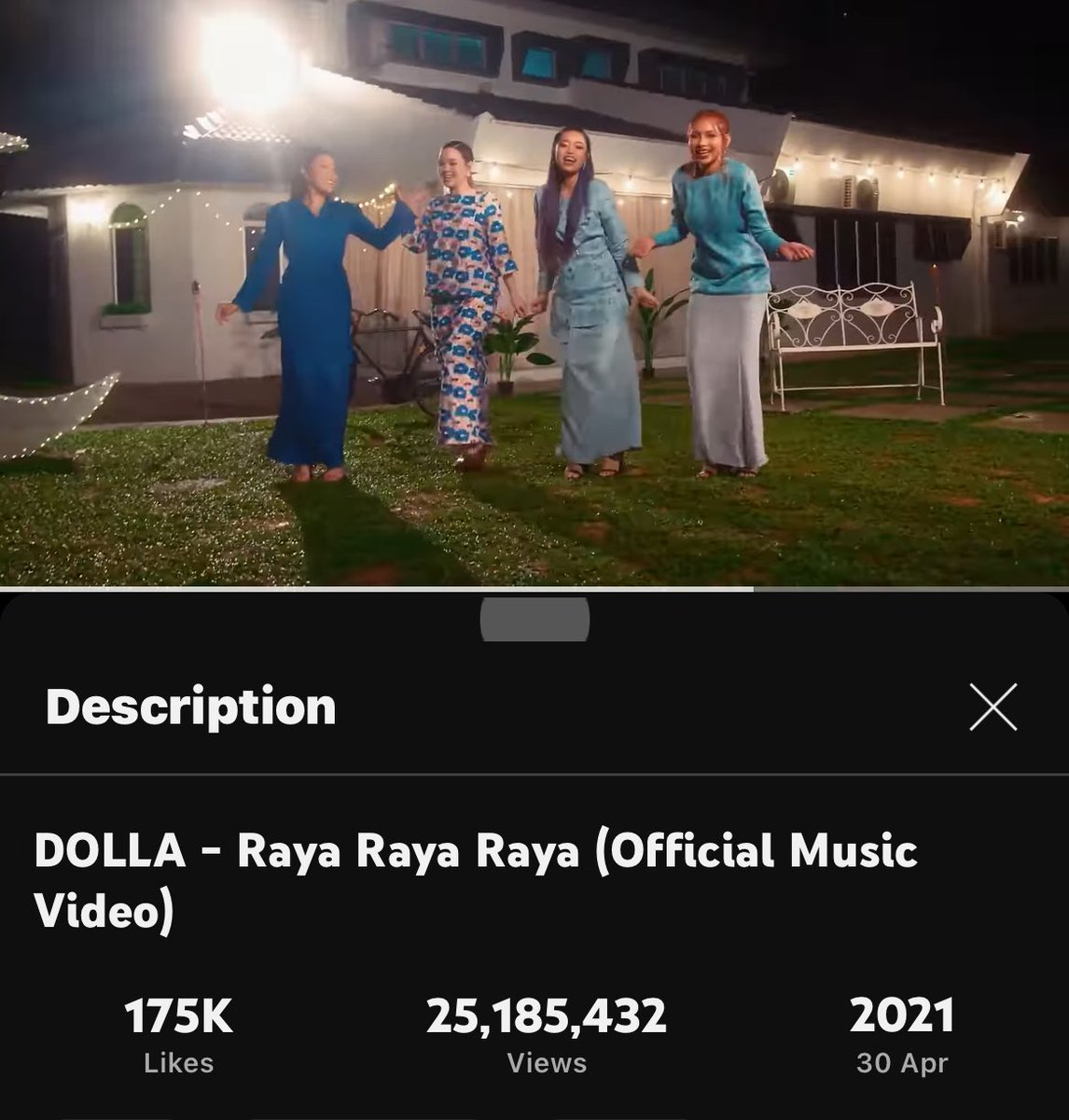#DOLLA “Raya Raya Raya” MV has surpassed 25M views on You Tube. 📎 : youtu.be/seZsq1mD0uk?si…