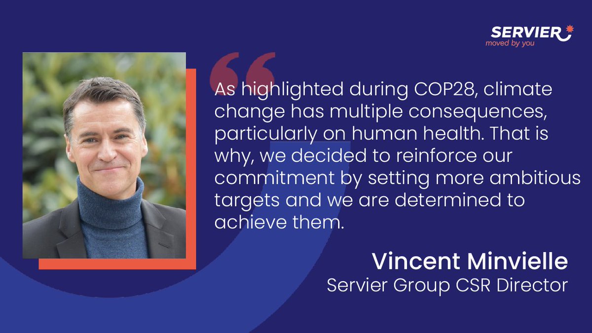 🗣️Hear from Vincent Minvielle, CSR Director at Servier, who reminds us that #ClimateChange poses threats to both human #health and the resilience of our healthcare systems.
Read more 👉 bit.ly/3U1WaHP
#csr #IntegratedAnnualReport #WeAreServier #MovedByYou