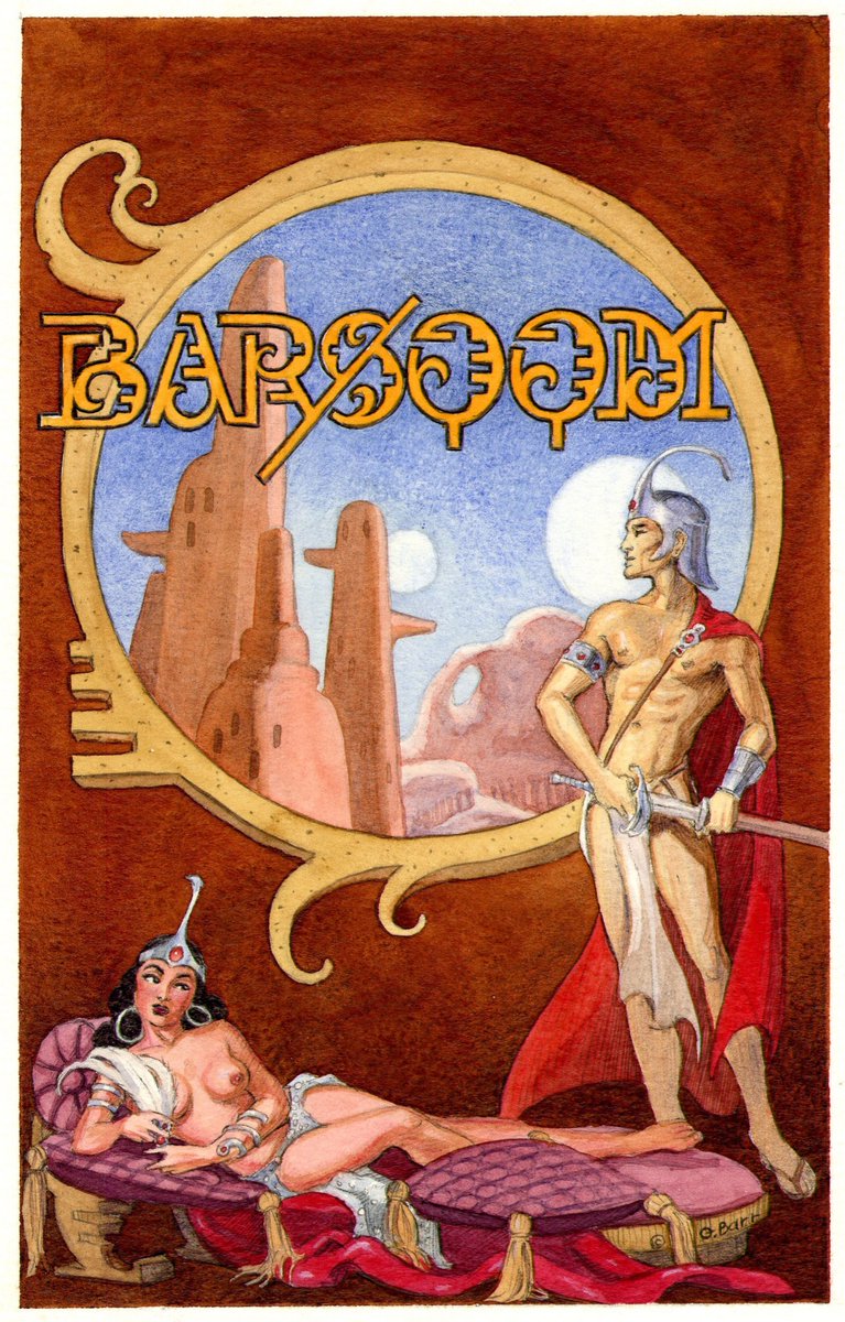 #SciFiDaily It's rare when I run across something new about Edgar Rice Burroughs' Mars series. But then I found this cover, which I rate as 'okay' at best. It's by George Barr, for the paperback of Richard Lupoff's 'Barsoom,' an in-depth examination of ERB's John Carter series.