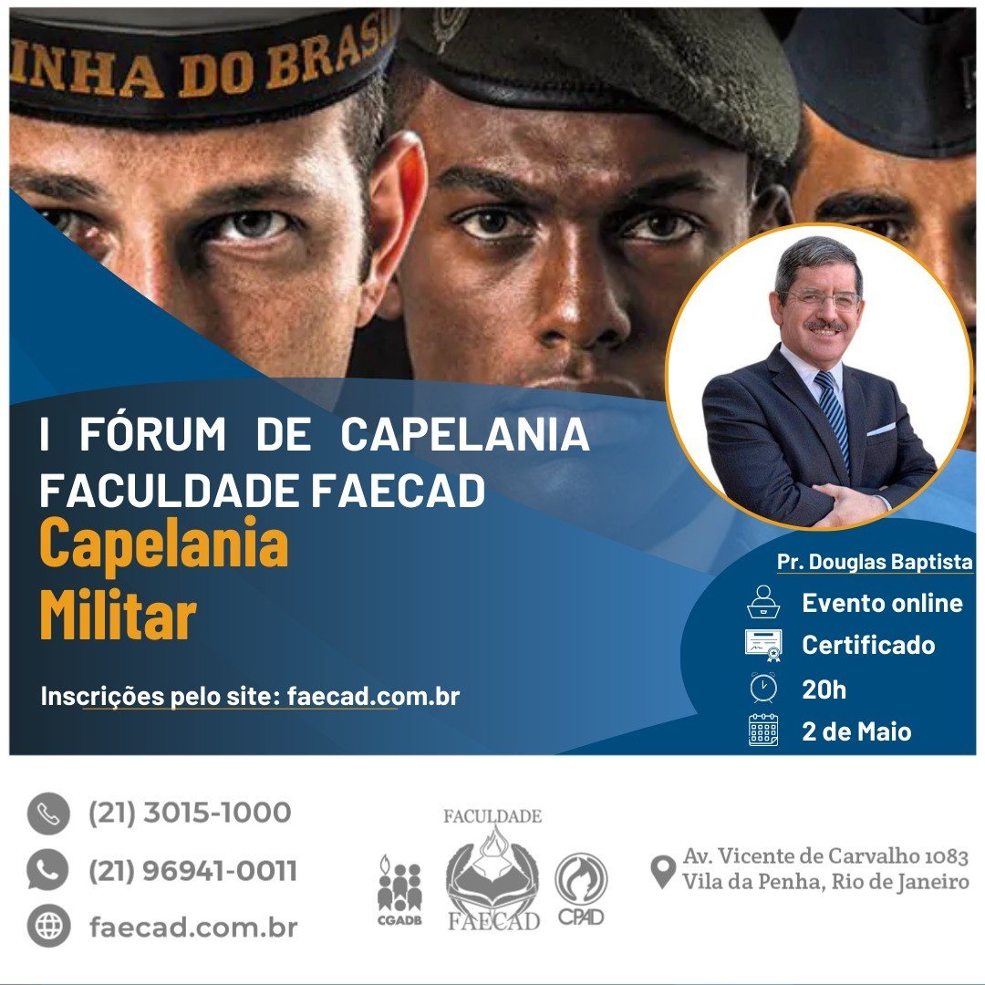 EditoraCPAD's tweet photo. Participe do I Fórum de Capelania Militar da Faecad. INSCRIÇÕES GRATUITAS
- Certificado para os inscritos
- Evento online
- Inscrições gratuitas pelo site:
- https://t.co/5oM4ZzoeEU.
#CPAD #EditoraCPAD #CGADB #facecad #Capelania https://t.co/WrmvhJ2gfJ