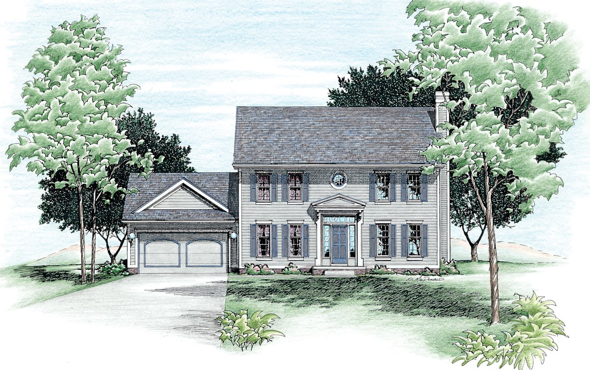 🏡✨ Introducing the Floor Plan of the Week: The Columbus! Colonial charm meets modern comfort with a formal entranceway, cozy fireplace, and four bedrooms. Plus, it's fully customizable! #ColumbusCharm #CustomizableDesigns 🛠️🏡