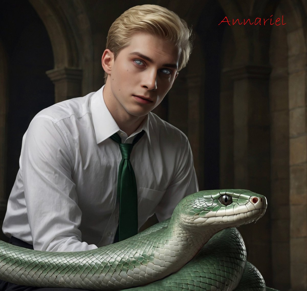 AnnarieMidori's tweet photo. His pet. #ominisgaunt #slytherin #heir #HogwartsLegacy https://t.co/FVjxAMXIuk