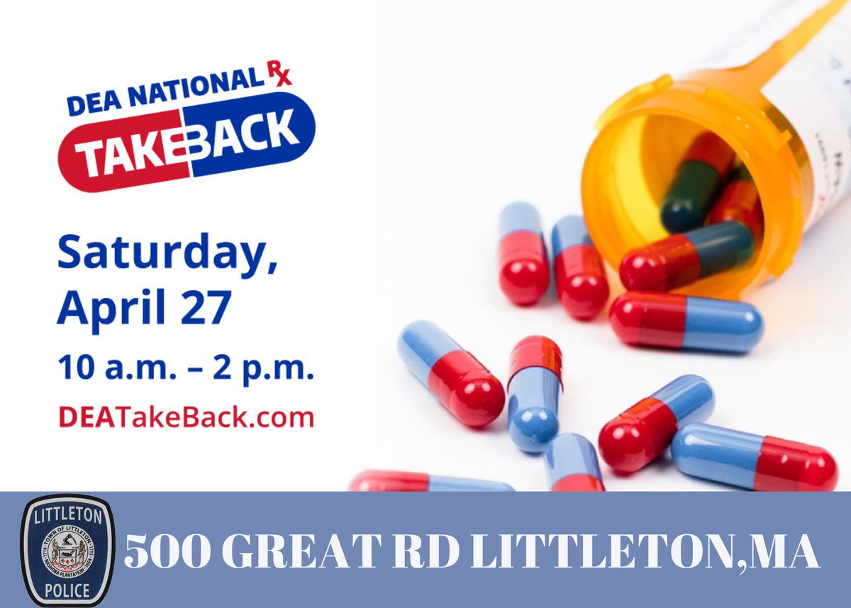 📆 Mark your calendars for #DrugTakebackDay on April 27! 10 AM-2 PM. Let's all take a step towards a safer, healthier community by properly disposing of old medications. Please stop by and drop off any old medications. 💊🗑️
