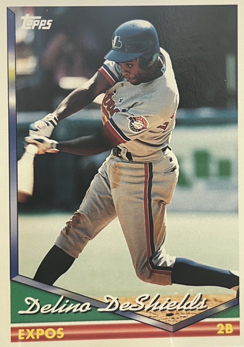 An Expo a Day - Delino Deshields - 1993 ( He had a career high 155 hits in ‘92, stole 46 bases, and hit .292 as one of the top 2nd basemen in the league. It earned him a spot in the top 20 in MVP voting. )