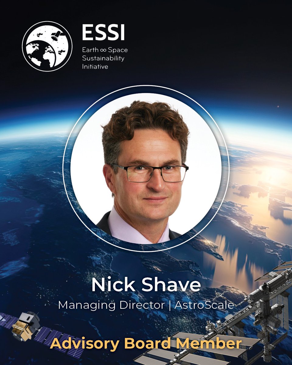 We're thrilled to report our Managing Director, @NickShave12, is a member of the Earth∞Space Sustainability Initiative’s Advisory Board. 

Let's keep our space safe and sustainable for now and for future generations. 

Find out more: essi.org
#SpaceSustainability