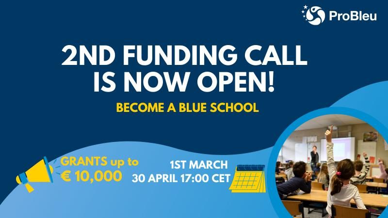 🚨 Attention, #teachers! You still have some days to apply for ProBleu Grants with your #WaterLiteracy Projects. Our 2nd funding call is open until April 30th!💡Make your #WaterLiteracy project real, contributing to @eumissionocean! 👉🏼probleu.school/probleu-fundin… #blueschools