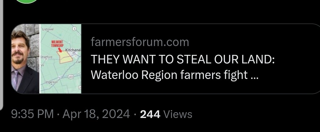 Freire1Pb's tweet photo. In 1967, A Place to Stand, A Place to Grow" (Ontari-ari-ari-o!) was the unofficial provincial anthem of Ontario.
In 2024, the unofficial anthem of Waterloo Region Farmers, THEY WANT TO STEAL OUR LAND: Waterloo Region farmers fight expropriation threat. https://t.co/eHJhdmhDY2