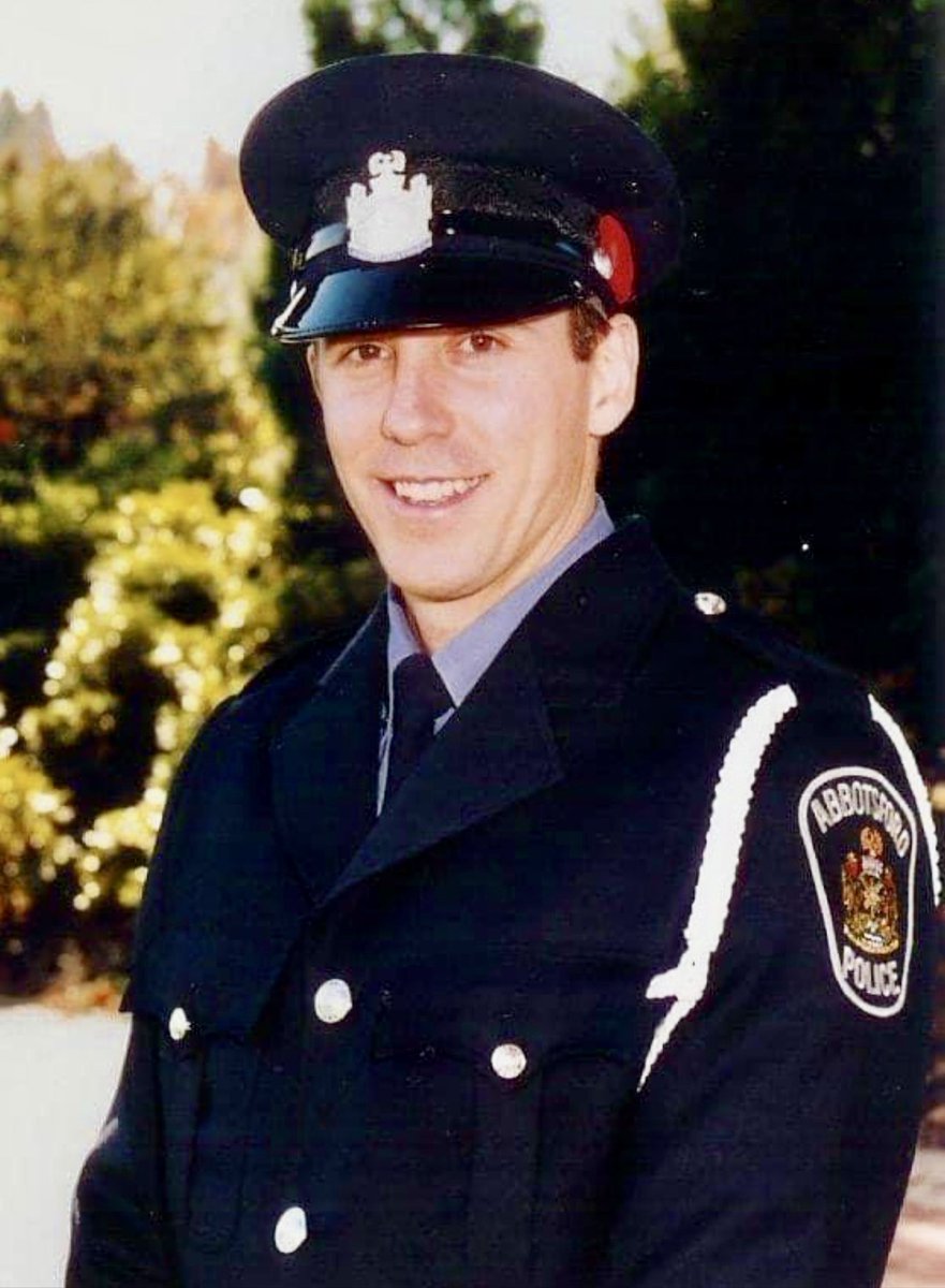 #AbbyPD’s first line of duty death was my friend, colleague and 1998 JIBC police academy classmate - John Goyer. He passed on April 19, 2006 but he won’t be forgotten because he meant so much to so many. #Hero #PoliceOfficer #Friend