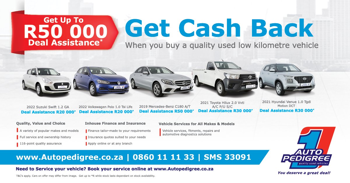 Get Cash Back with Deal Assistance. Choose a car, work out your Deal Assistance amount, & use the cash however you want! The choice is yours. Get the most out of your Deal Assistance amount by picking the combo that's right for you. Link: bit.ly/49MQYi8 #Sponsored