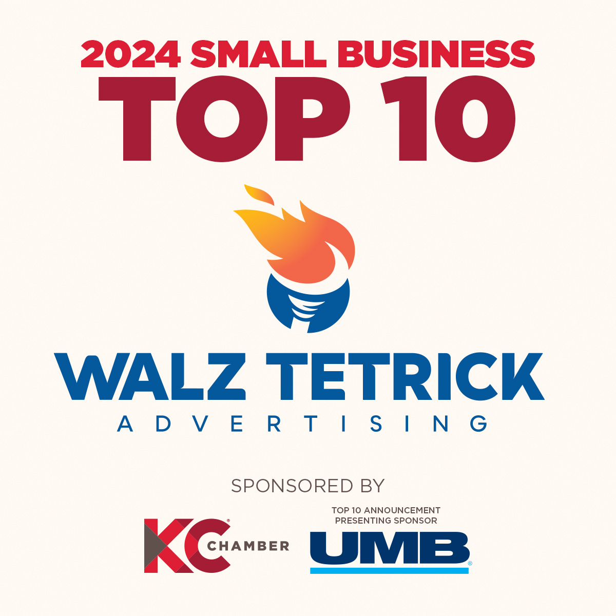 Who will be the next small business on the 2024 Top 10 list? Join us in celebrating our next Top 10 Small Business – @WTAds! #CelebrateSmallBiz