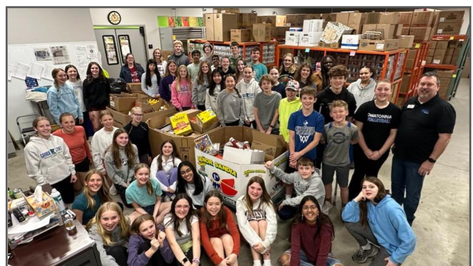 Thank you OMS for a GREAT March Madness Food Drive! ***OVER 1,700 pounds worth of food, clothing, and monetary donations to our local community!*** @CPSteeleCounty #OwatonnaProud #Themiddlematters