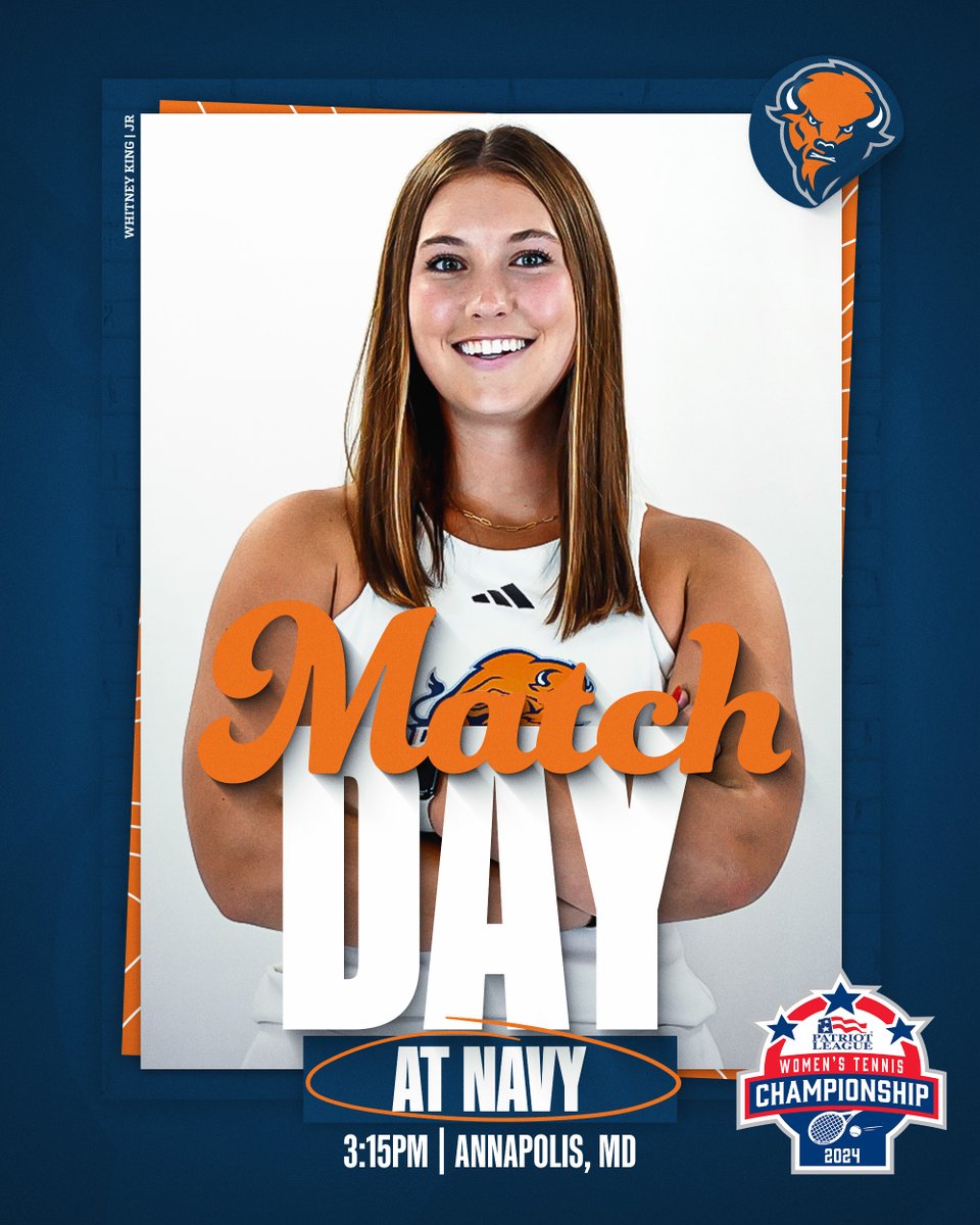 Tournament Time!! We take on No. 2 seed Navy in the @PatriotLeague Quarterfinals this afternoon! 🆚 No. 2 Navy 📍 Annapolis, Md. ⏰ 3:15 p.m. 📺 tinyurl.com/2ayyr442 📊 tinyurl.com/4zu2r9k5 #rayBucknell 🎾