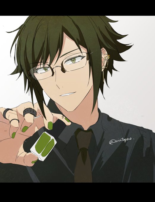 「green nails male focus」 illustration images(Latest)