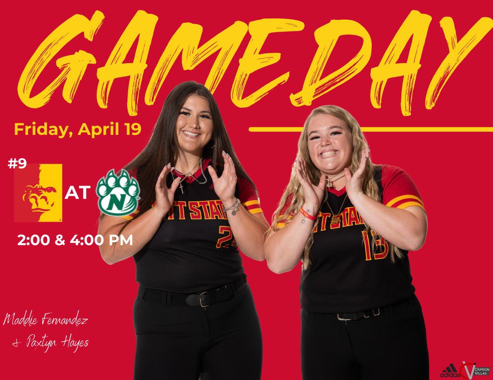 Gorilla Gameday 🦍

🆚 Northwest Missouri (DH)
⏰ 2:00/4:00PM 
📍 Maryville, MO
🏟️Bearcat Softball Field 
📊 bearcatsports.com/sidearmstats/s…
📺 themiaanetwork.com/pittstategoril…