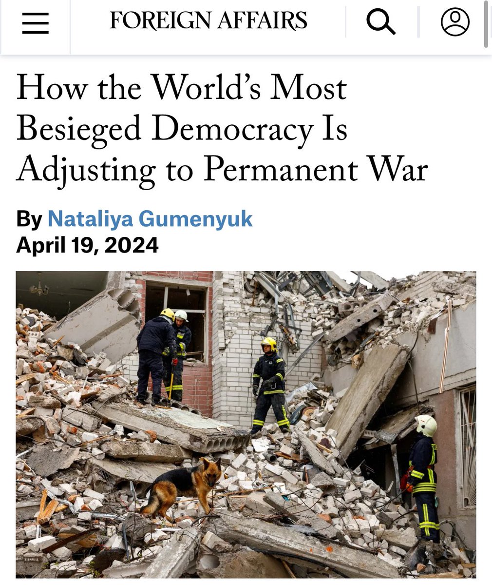 My long @ForeignAffairs piece on 1)mobilization 2) defense industry reform 3)reshaping economy. How Ukraine is changing itself to be able to fight a long war. When you read, it’ll be more clear that immediate issues and problems are not that essential foreignaffairs.com/guest-pass/red…