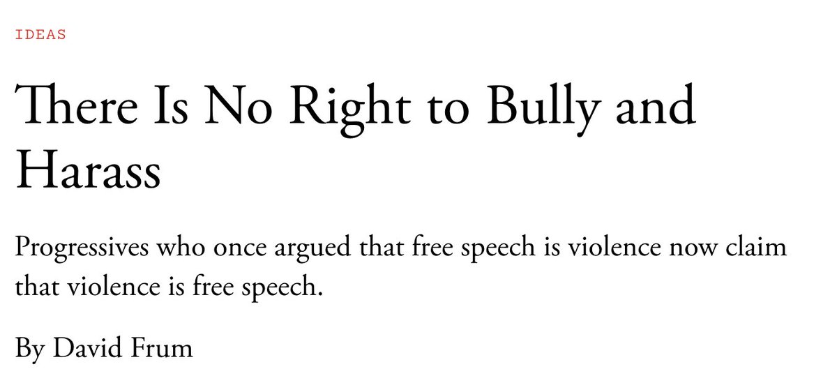 davidfrum's tweet photo. I wrote in October about free speech after the Hamas terror attacks: https://t.co/b4FxpD0i9t https://t.co/92ApjHW08q