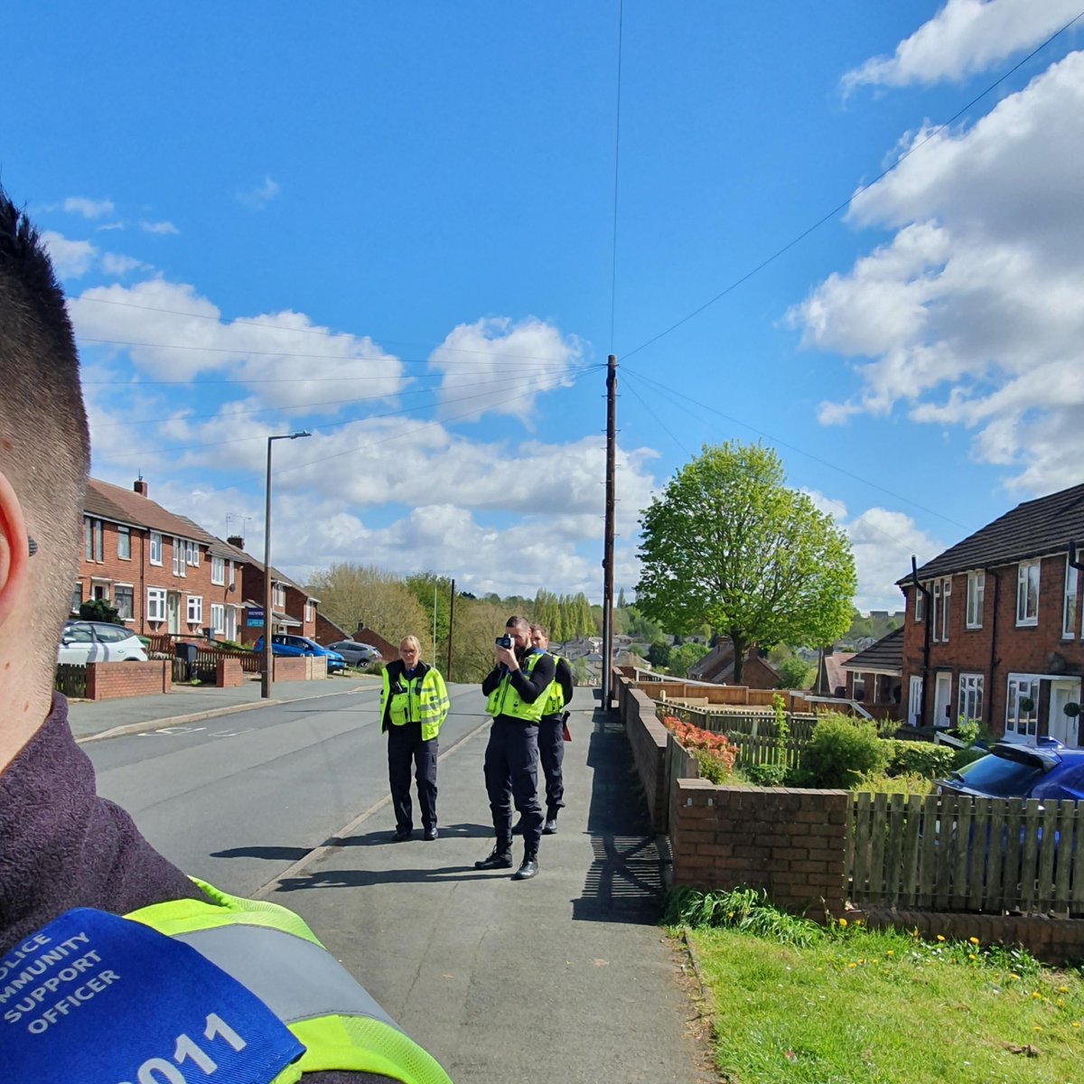 Officers from Brierley Hill NHT1  have today conducted a Pro Laser Speed Operation on Swan Lane Hawbush. After reports from residents of speeding in the local area.#communitymatters#slowdown!