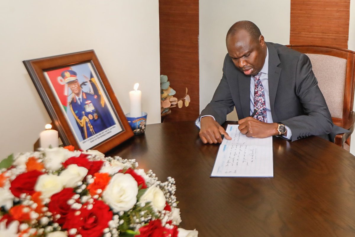 Condoling with the family of the late Chief of Defence Forces General Francis Ogolla, Nairobi.