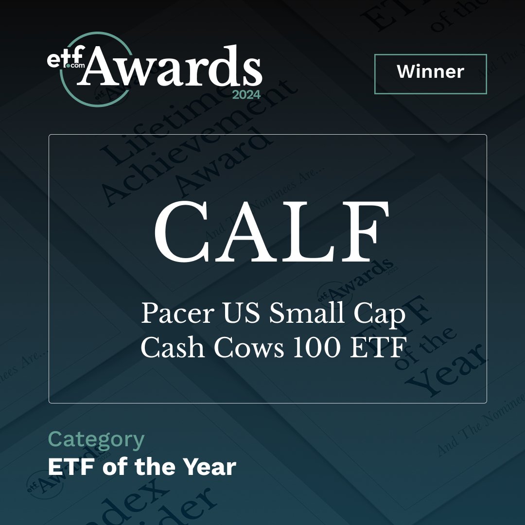 We’re proud to announce that $CALF has been named ETF of the Year by the 2024 @etfcom Awards for its outperformance among its small-cap peers and impressive gains throughout 2023! 🎉 #etfcomAwards2024