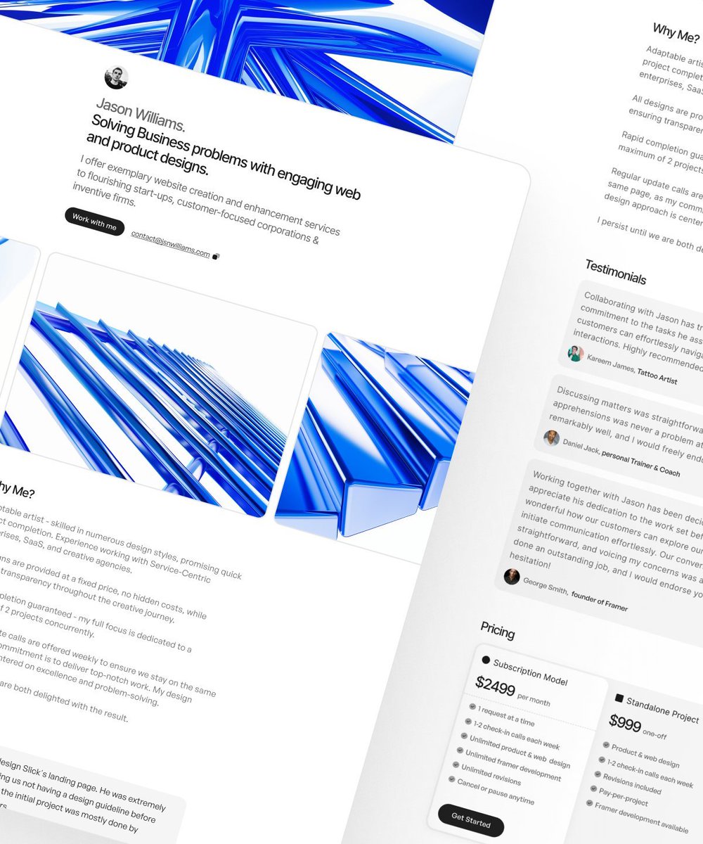 To celebrate the launch of my first Framer template, I'll be giving it away for FREE - for the next 24 hours.

All you need to do is:
- Follow
- Comment "Template"
- Like the post

And I'll send you the Framer Remix Link via DM.

RTs are highly appreciated!

If you want to see