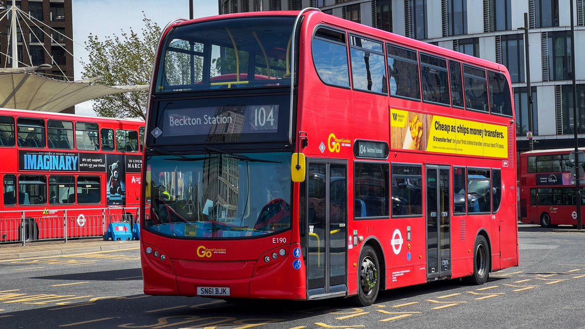 Go Ahead, E190 [SN61 BJK], Route 104, Stratford, 18th April 2024. 

#thelondontransportdroid #buses #bus #stratford