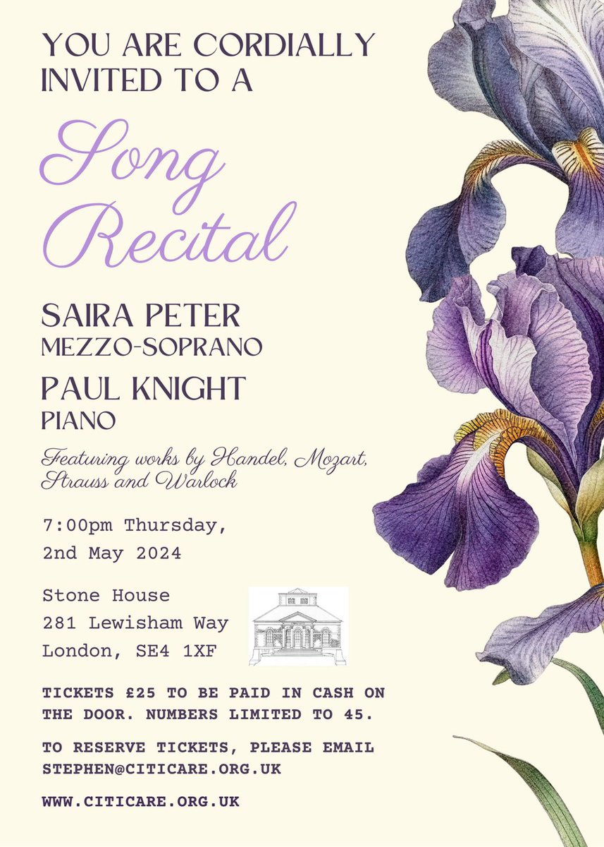 Exclusive Western classical performance by the world's first Sufi Opera singer Saira Peter. Very limited tickets, book now to avoid disappointment. For bookings email:stephen@citicare.org.uk youtu.be/B9ma64WSl60?si… #opera #classicalmusic #sufiopera #mezzosoprano #londonmusic