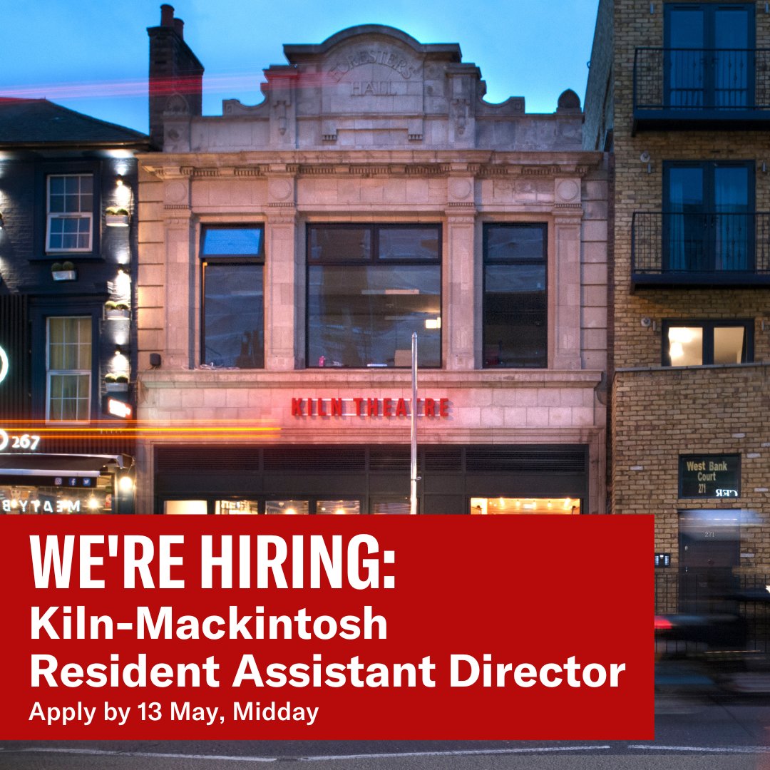 We are delighted to be offering a full-time paid role for an early career theatre director. Over one year, the Kiln-Mackintosh Resident Assistant Director will gain experience and mentoring in preparation for a future freelance career. Apply here | bit.ly/TWT_JOB_OPPS