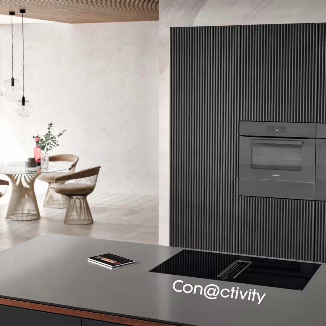 designworkstsb's tweet photo. Elevate your cooking with the ultra-quiet Miele KMDA Induction hob. Integrated vapour extraction, A+ energy efficiency &amp; flexible installation. #PremiumAppliances #GermanEngineering #EcoFriendly #ModernKitchen #DesignWorksKitchens #miele #italian #designworks https://t.co/2WF9iL8IXo