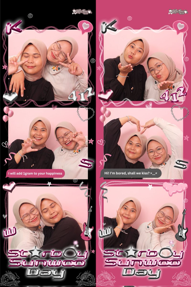 — Today's dump 👯‍♀️🎀

Makaciiii dah temenin ak hari iniii @AstiRuwanti 💗

Frame by : @sunrichoon @nwoogeuri @sunwoogemas @nunanyasunwoo @kimsunwoopz 

#STARBOYSUNWOODAY