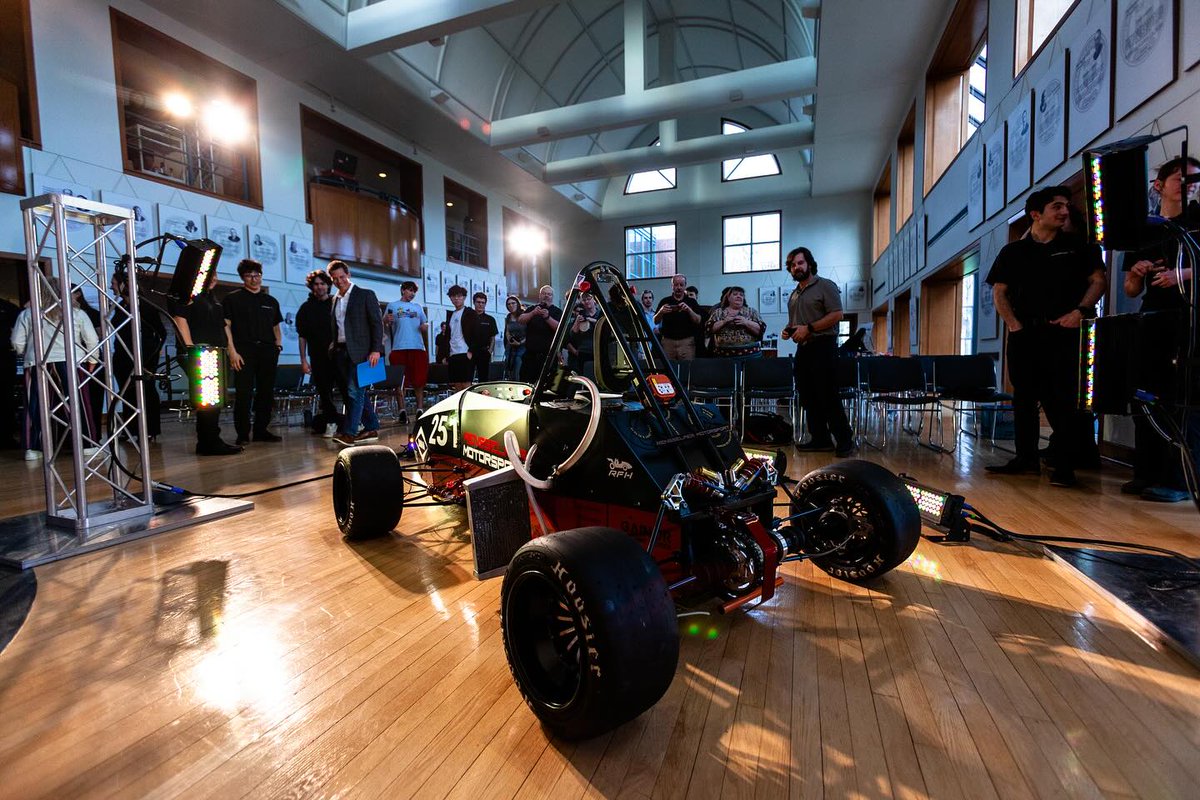 RPIEng's tweet photo. Bicentennial Rollout! Rensselaer Motorsport introduces RM27, the newest addition to Rensselaer Motorsport’s electric racing family!
#RPI2000 #RM27 https://t.co/VHll1VEdbd