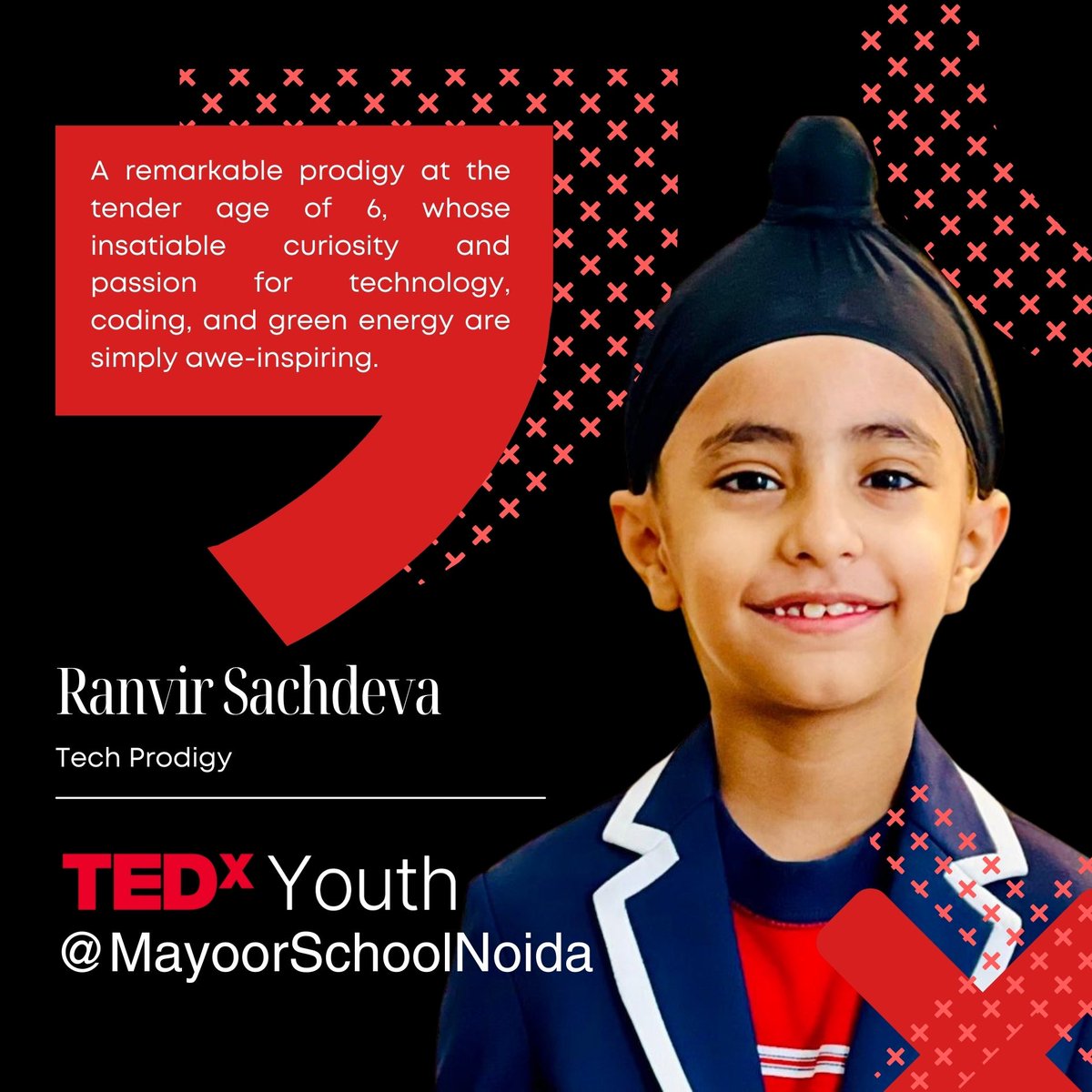 A remarkable prodigy at the tender age of 6, Ranvir epitomizes the mantra of 'Be the Change.' Ranvir left an indelible impression on none other than Apple's CEO, Tim Cook, with his exceptional prowess in Apple Swift coding. @ranvirsachdeva