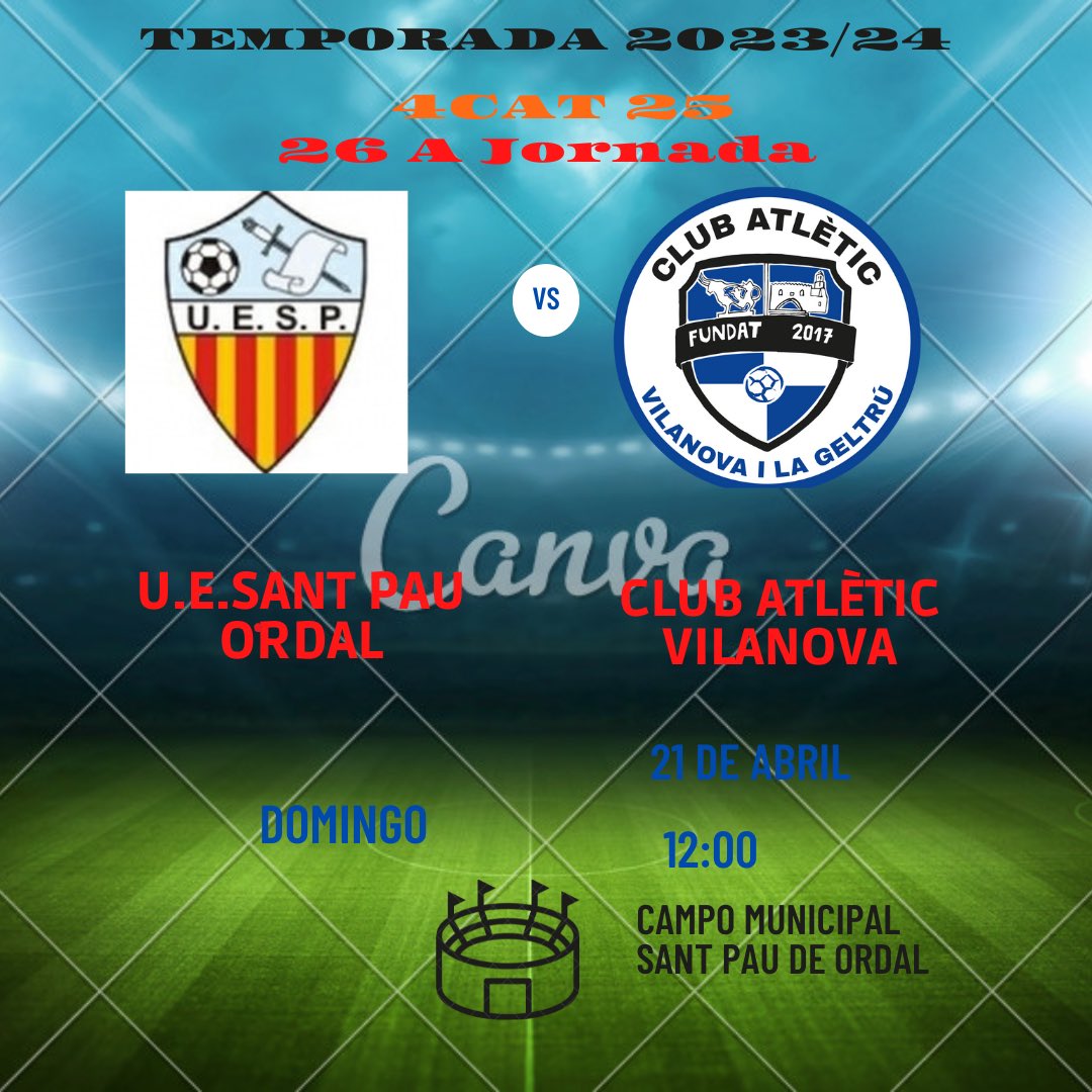 Este domingo 21 de Abril nos desplazamos a Sant Pau en lo que será el último partido fuera dels Alumnes Obrers esta temporada