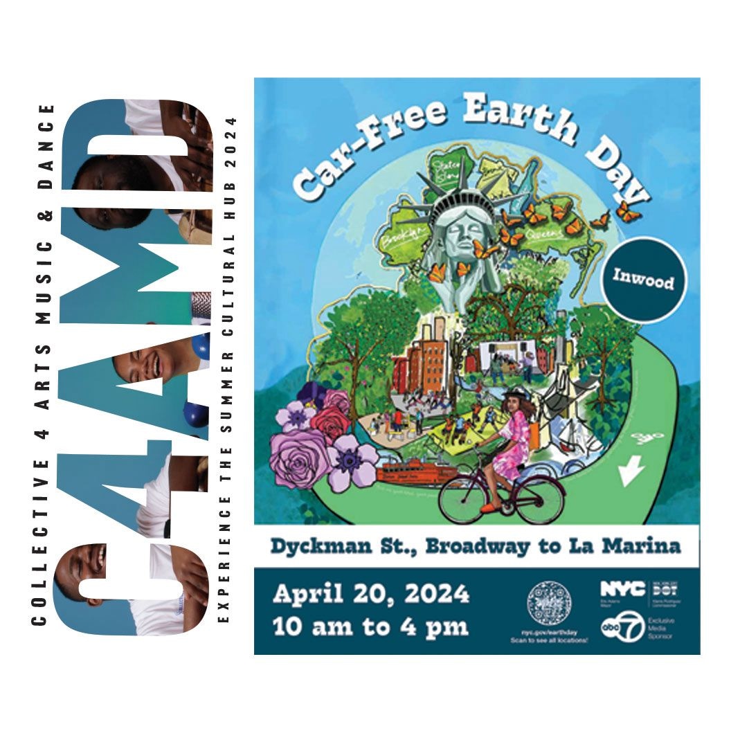 C4AMD_'s tweet image. Check us out at on Dyckman Ave and on St Nicholas Ave for Car-Free Earth Day on 4/20. Enjoy.

@c4amd will be doing FREE percussion circles and dance sessions. 

We’d like for you to join us!
#CarfreedayNYC #c4and #nyc #NewYork