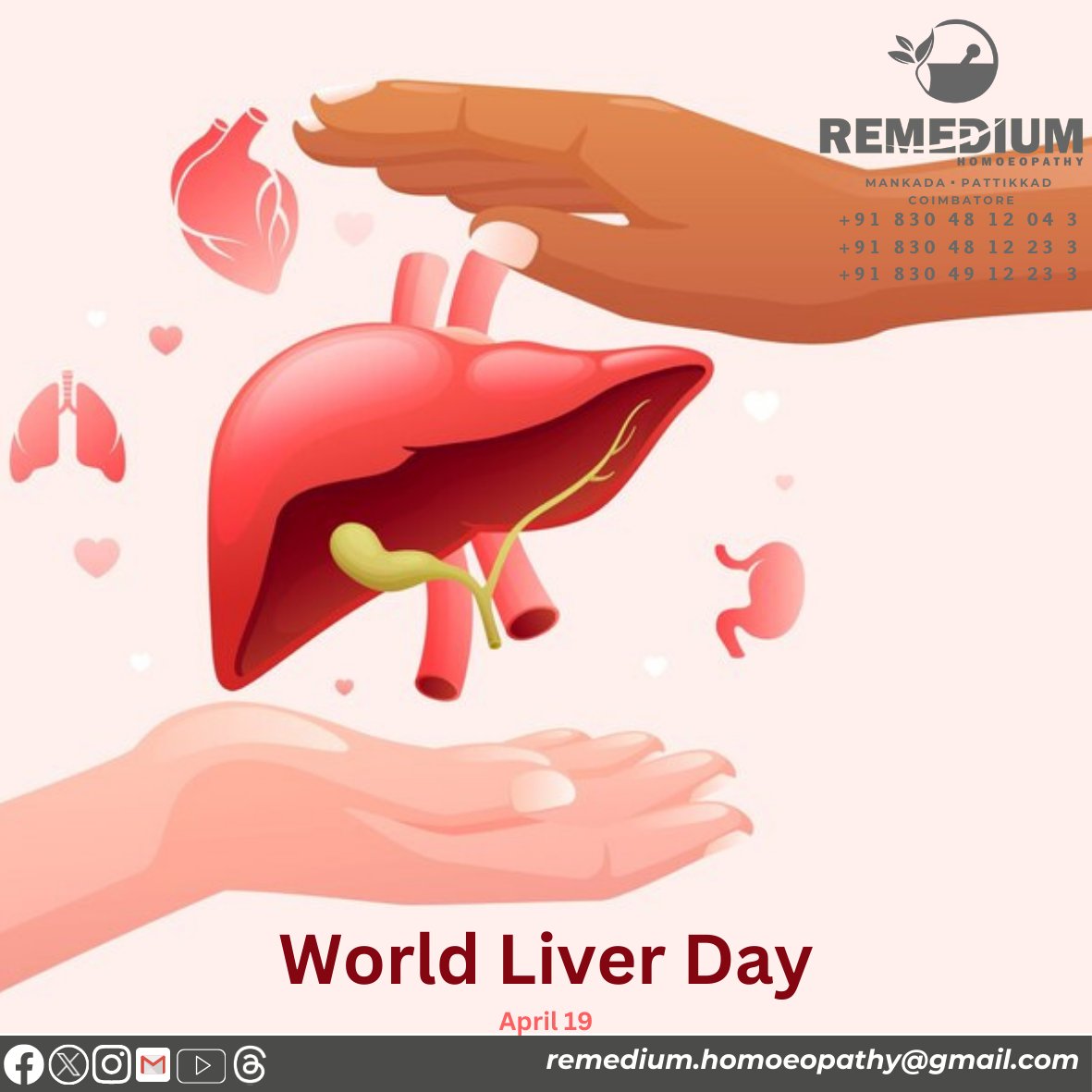 RemediumH's tweet photo. 19 April - World Liver Day
@remedium.homoeopathy

It is observed on 19 April to spread awareness about the diseases related to the liver. The liver is the second largest organ in the body. After the brain, it is also the second most complex organ in the body. https://t.co/CxsGBDJWPP
