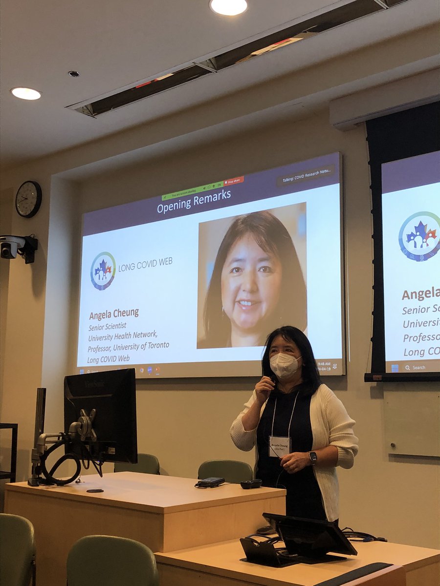 Thank you to @AngelaMCheung for your welcome message for the 2024 International Forum on COVID Rehab Research on behalf of @LongCOVIDWebCA !