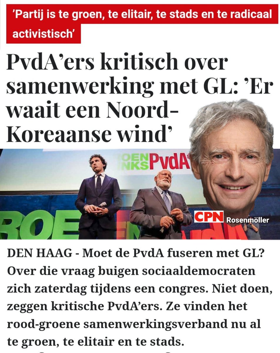 Met de geur van Pol Pot #Rosenmöller en de 'Killing fields' in je partij, zou elk rechtgeaard #PvdA lid moeten snappen dat je met een politiek criminele origanisatie niet in zee kunt gaan. Als er uit #GroenLinksPvdA ooit een Kabinet voort zou komen is dat het failliet van NL!