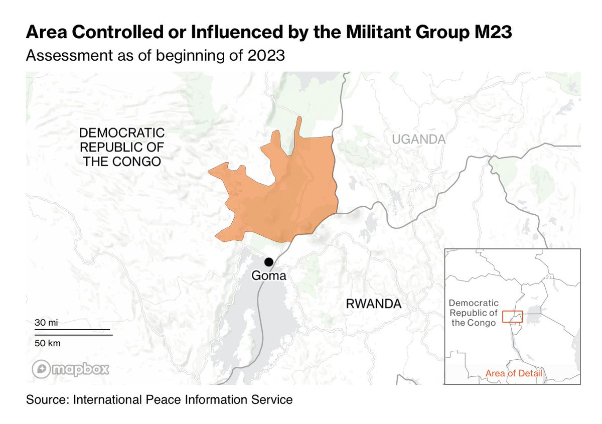 Eastern Congo is at risk of plunging back into the sort of conflict not seen since the brutal wars of the 1990s. 🔗🇷🇼🇨🇩: bloomberg.com/news/features/…